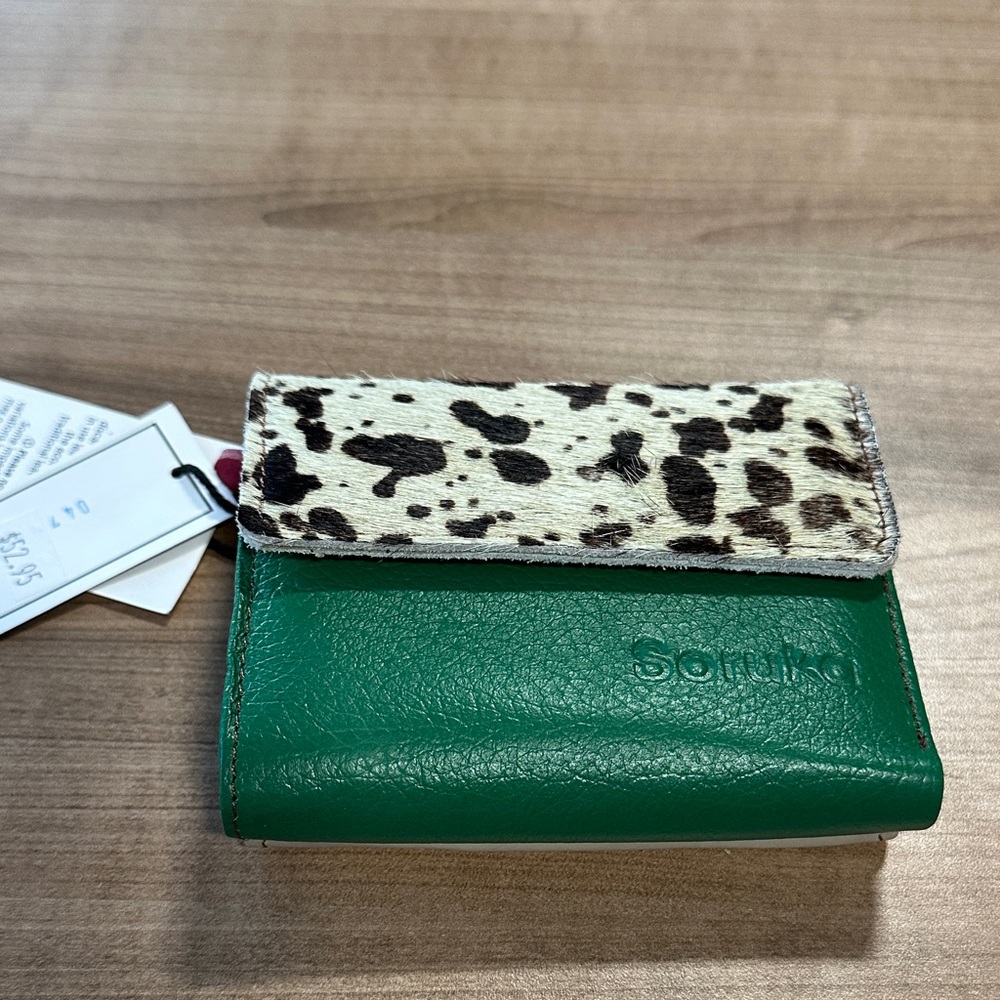 Soruka Green and Animal Print Women's Wallet